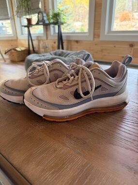 Nike gray and Black Air Max with purple, blue and Orange Air